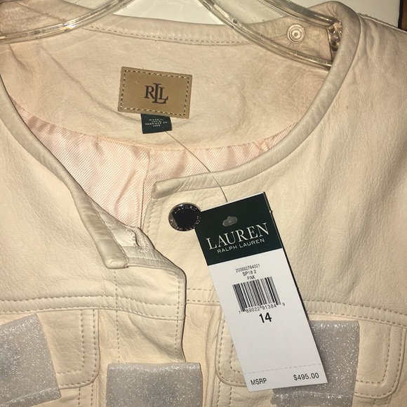 🌸NWT Ralph Lauren 100% Lamb Leather Jacket - Picture 3 of 16